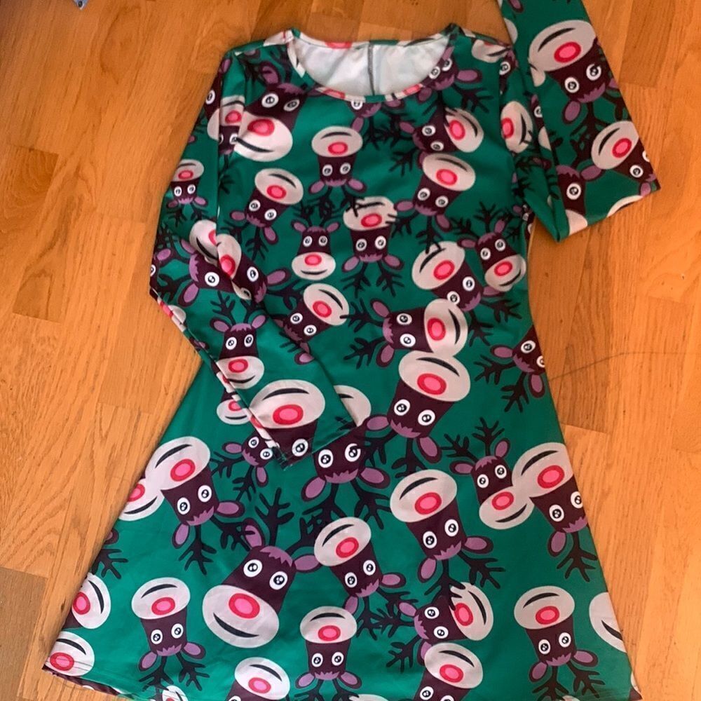 Women’s Christmas Reindeer Party Dress Size Small